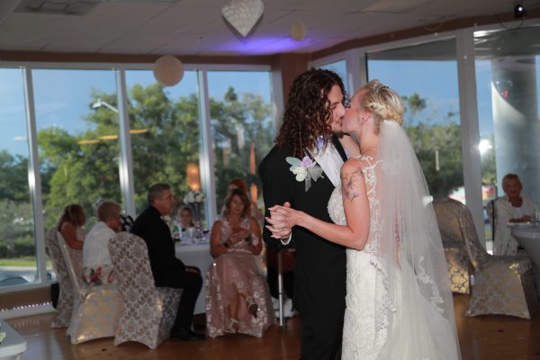Wedding photograph of a couple at Viva Ballroom venue in Palm Coast, FL.