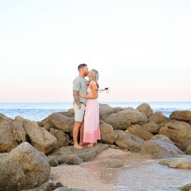Engagement and proposal portrait photography sessions at Florida beaches and parks.