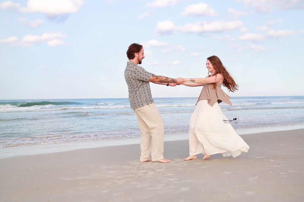 Engagement and proposal portrait photography sessions at Florida beaches and parks.