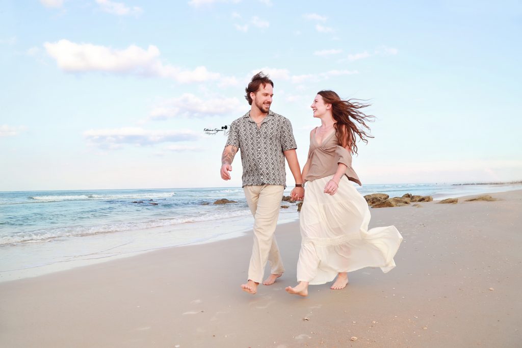 Engagement and proposal portrait photography sessions at Florida beaches and parks.